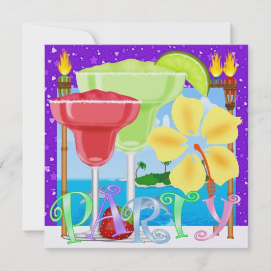 Paradise PARTY / Luau - SRF Kaart (Voorkant)