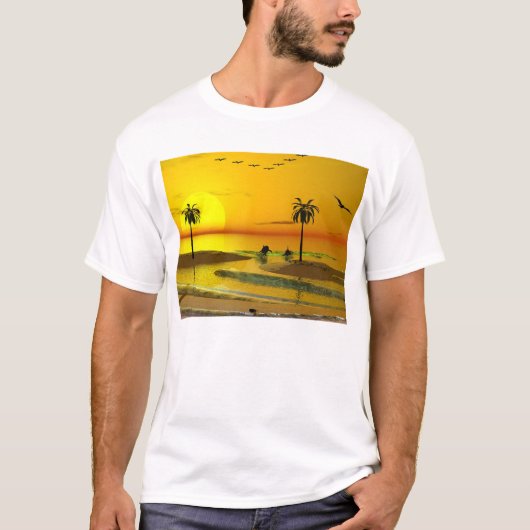 Paradise Shore Sunset T-shirt (Voorkant)
