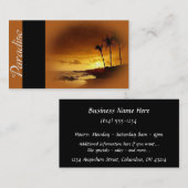 Paradise - Sunset Tropics Travel Visitekaartjes (Voorkant / Achterkant)