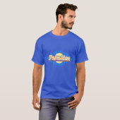 Paradise sunshine blue yellow op een donker t-shir t-shirt (Voorkant volledig)