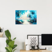 Paradise Tropical Beach Fine Art Poster (Thuiskantoor)