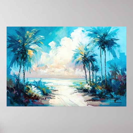 Paradise Tropical Beach Fine Art Poster (Voorkant)