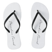 Paradise Vacation Art Word Tekst Kunst Fun Travel  Teenslippers (Voetbed)