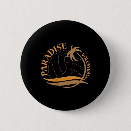 Paradise Volleyball Ronde Button 5,7 Cm (Voorkant)