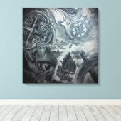 Paradise wacht op canvas (Insitu (Houten vloer))