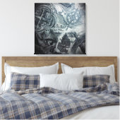 Paradise wacht op canvas afdruk (Insitu (Slaapkamer))