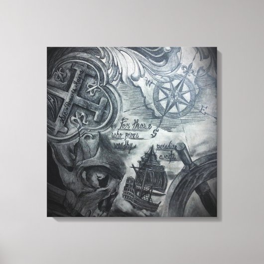 Paradise wacht op canvas afdruk (Voorkant)