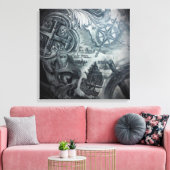 Paradise wacht op canvas afdruk (Insitu (Woonkamer))