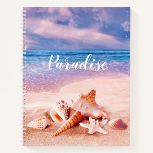 Paradise Zee Beach Shells Notitieboek (Voorkant)