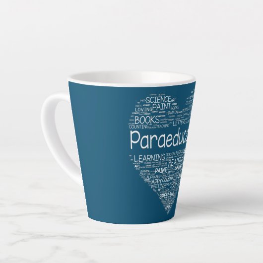 Paradocent Heart Teacher Paraprofessional Back Latte Mok (Linkerhoek)