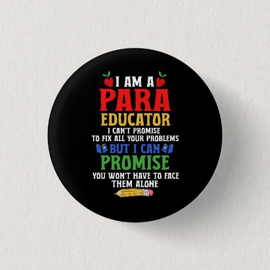 ParaEducator ParaProfessional Snelheidsdocent Can  Ronde Button 3,2 Cm (Voorkant)