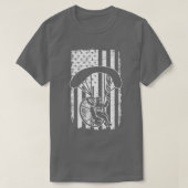 Paraglide Skydive America Flag Patriotic Paramotor T-shirt (Design voorkant)