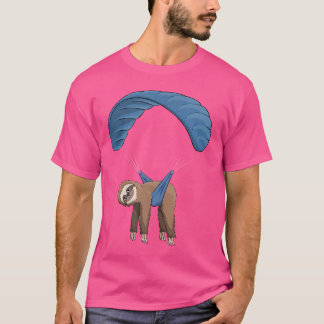 Paraglideerder voor het vliegen met een veldbeugel t-shirt
