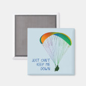 Paraglider - Moderne Grafische en Aangepaste sloga Magneet (Voorkant / Achterkant)