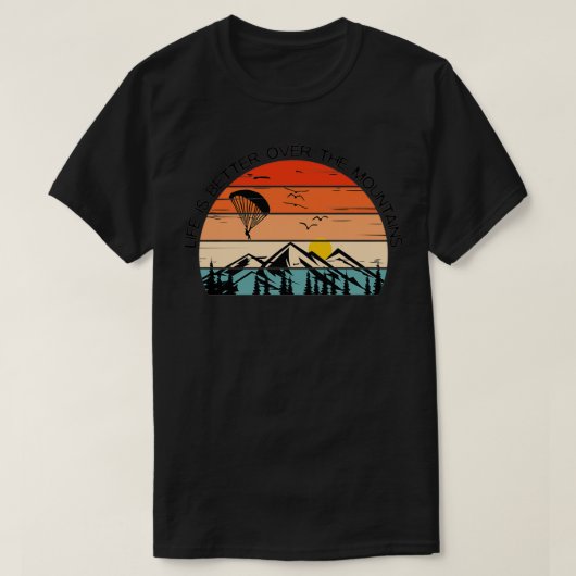 Paraglider Mountain Sunset  Gift 5 T-shirt (Design voorkant)