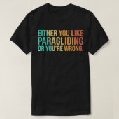 Paraglider Skydiver  Retro Design 6 T-shirt (Design voorkant)