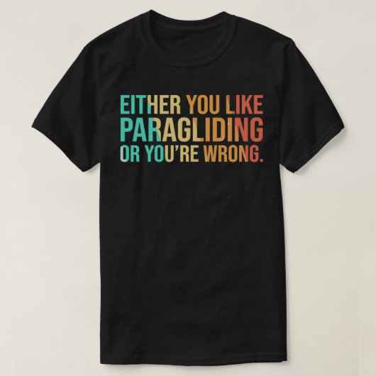 Paraglider Skydiver  Retro Design 6 T-shirt (Design voorkant)