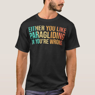 Paraglider Skydiver  Retro Design 6 T-shirt