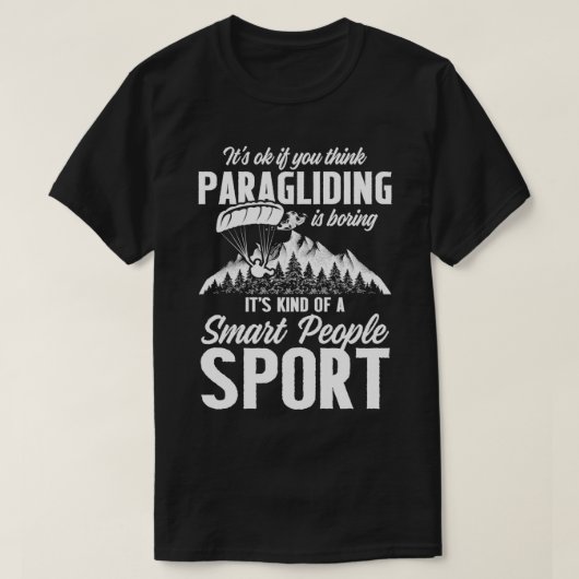Paraglider Smart Funny Paragliding Paramotorontwer T-shirt (Design voorkant)