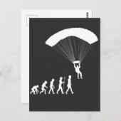 Paragliding Evolution Parachute Air Sport Skidiver Briefkaart (Voorkant / Achterkant)