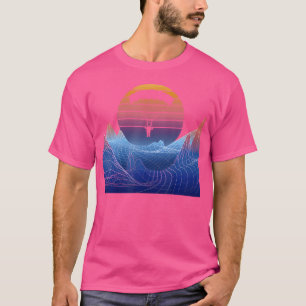 Paragliding Parachutist Vaporwave Skydiving Parach T-shirt