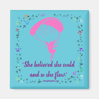 Paragliding Pixie Magnet Inspirerend Magneet