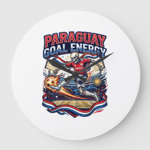 Paraguay Doel Energie Skelet Aanvaller Naties Vet Grote Klok
