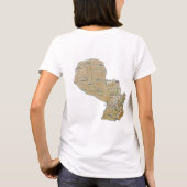Paraguay Drapeau x Carte T-shirt (Dos)