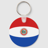 Paraguay Fisheye Flag Sleutelhanger (Voorkant)