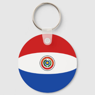 Paraguay Fisheye Flag Sleutelhanger
