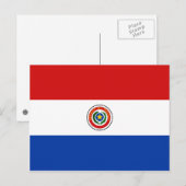 Paraguay Flag Briefkaart (Voorkant / Achterkant)