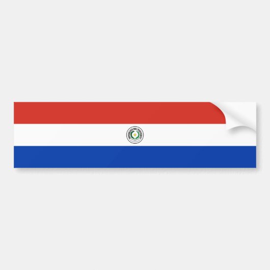 Paraguay Flag Bumpersticker (Voorkant)