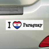 Paraguay Flag Bumpersticker (Op auto)