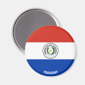 Paraguay Flag Charming Patriotic Magneet (Voorkant / Achterkant)