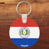 Paraguay Flag Charming Patriotic Sleutelhanger (Voorkant)