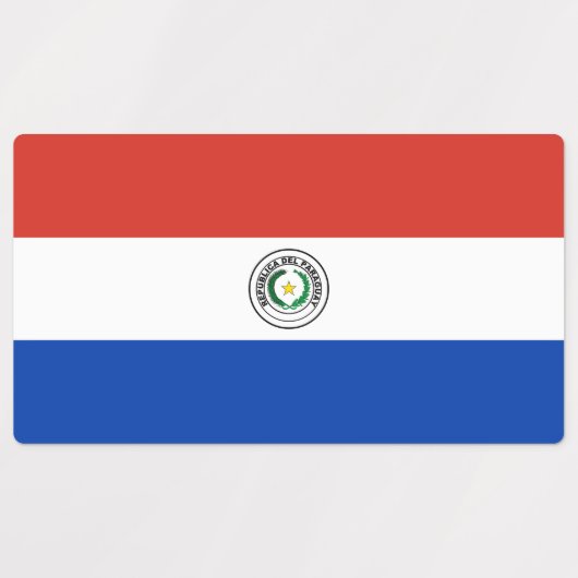 Paraguay Flag Labels (Design 1)