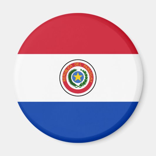 Paraguay Flag Magnet Magneet (Voorkant)