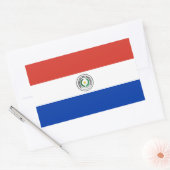 Paraguay Flag Rechthoekige Sticker (Envelop)