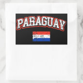 Paraguay Flag Rechthoekige Sticker (Tas)