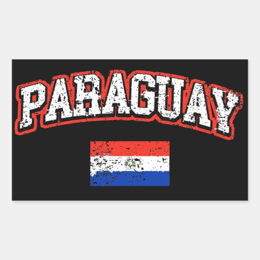 Paraguay Flag Rechthoekige Sticker (Voorkant)