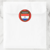 Paraguay Flag Ronde Sticker (Tas)