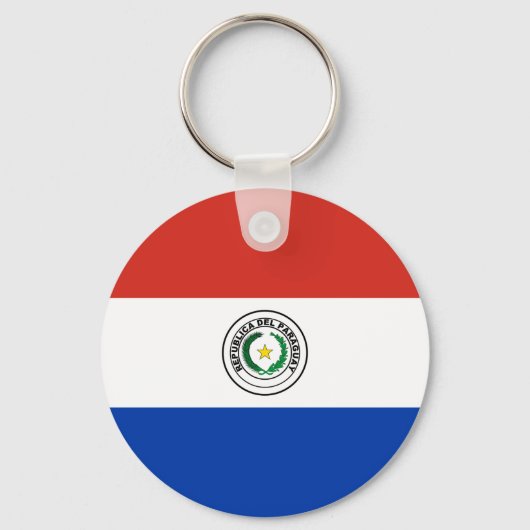 Paraguay Flag Sleutelhanger (Voorkant)