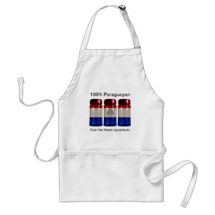 Paraguay Flag Spice Jars Apron Standaard Schort