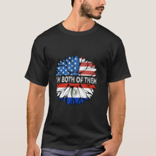 Paraguay Ik ben allebei USA Zonnebloem Paraguayaan T-shirt