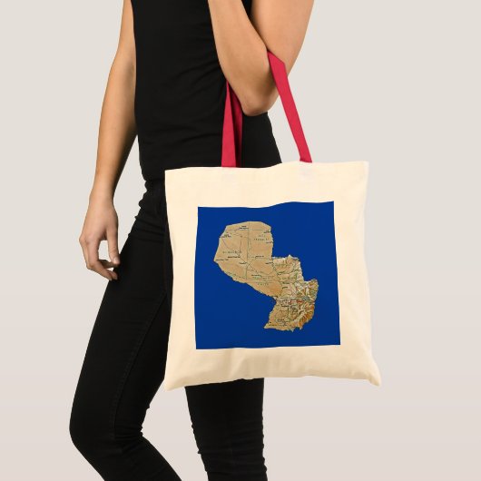 Paraguay Map Bag Tote Bag (Voorkant (product))