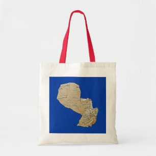 Paraguay Map Bag Tote Bag