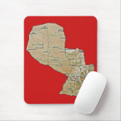 Paraguay Map Mousepad Muismat (Met muis)