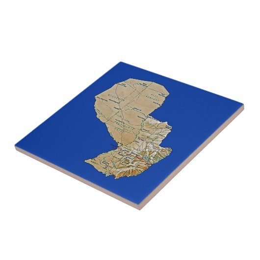 Paraguay Map Tile Tegeltje (Zijkant)