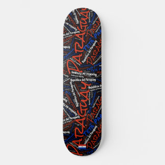 Paraguay Nationaal Eergevoel Wordcloud Skateboard