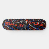 Paraguay National Pride Wordcloud Skateboard (Horizontaal)